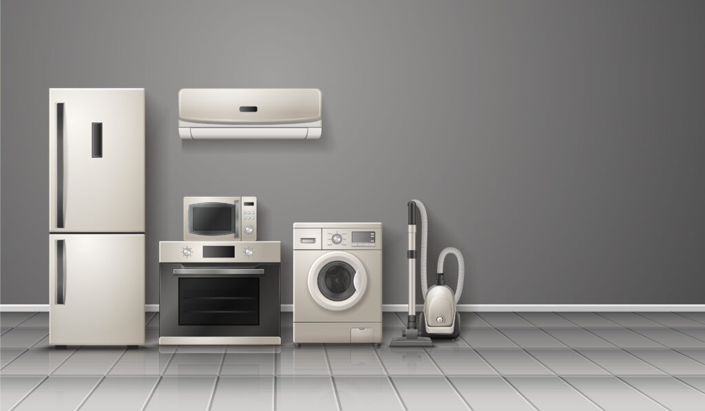 Home Appliances with Inverter Technology like Air Conditioner, Refrigerator, Dishwasher, Microwave, and Washing Machine.